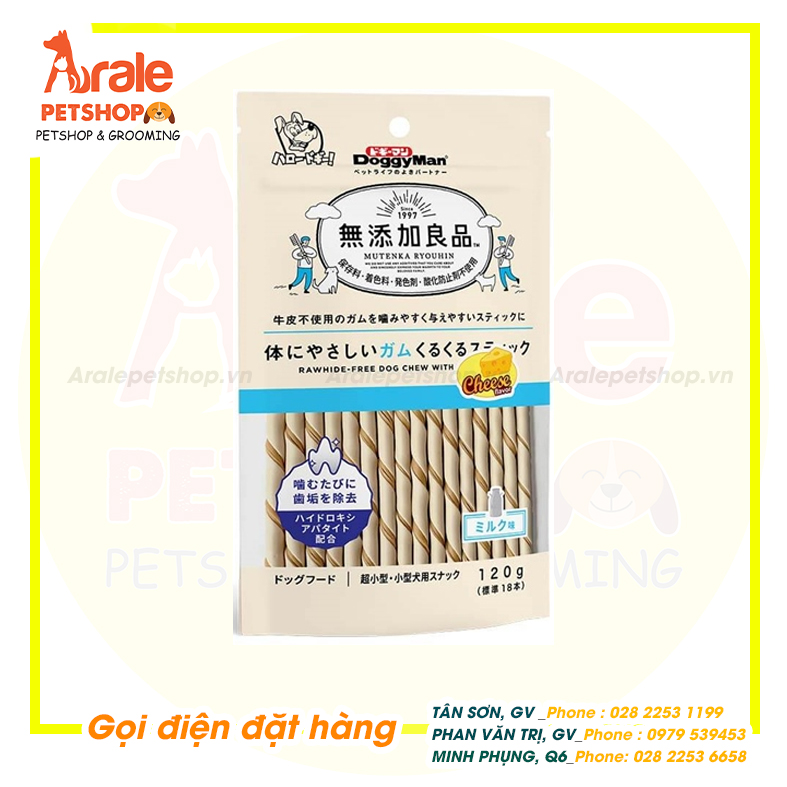 QUE GẶM DOGGYMAN HƯƠNG PHÔ MAI - 120G