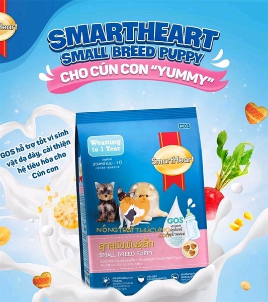 SMARTHEART SMALL BREED PUPPY- Thức ăn hạt cho CHÓ LÔNG DÀI CHÓ CON