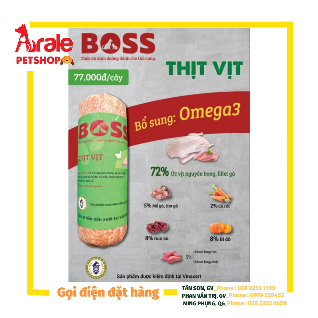 THỨC ĂN TƯƠI - THỊT XAY (RAW FOOD) THE BOSS CHO CHÓ MÈO