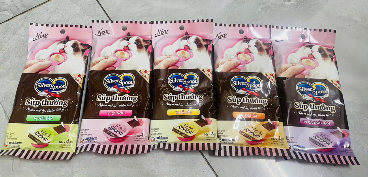 Súp thưởng cho mèo Silver Spoon dạng thìa -  4 thìa