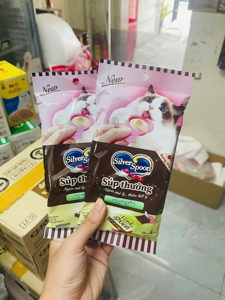 Súp thưởng cho mèo Silver Spoon dạng thìa -  4 thìa