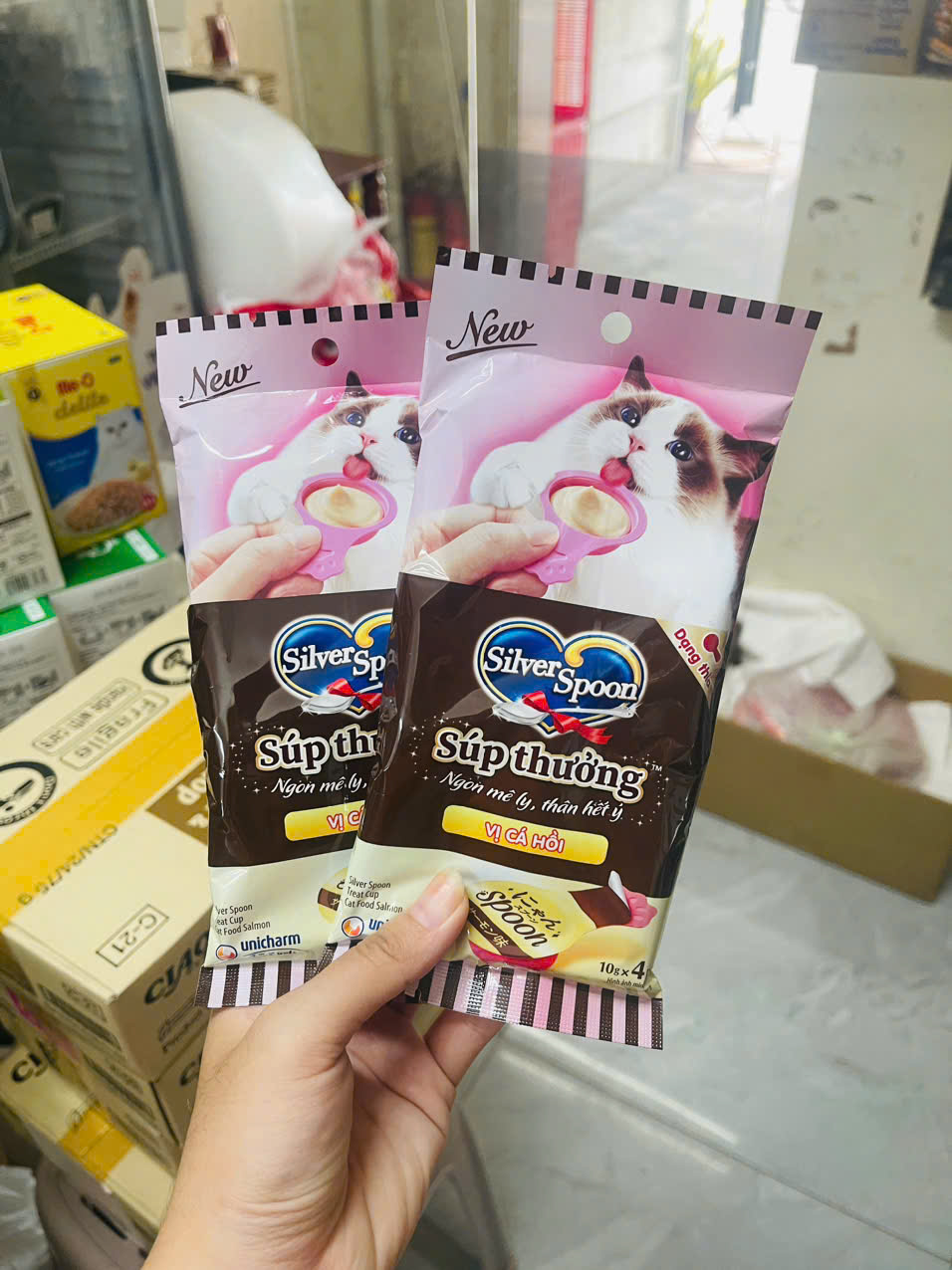 Súp thưởng cho mèo Silver Spoon dạng thìa -  4 thìa