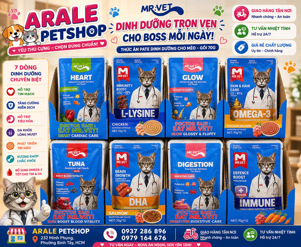 MR.VET PATE GÓI 70G DÀNH CHO MÈO CON TỪ 2 THÁNG TUỔI
