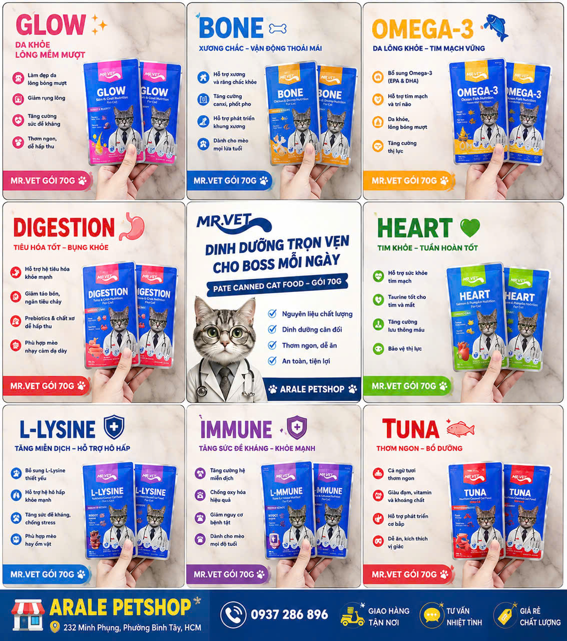 MR.VET PATE GÓI 70G DÀNH CHO MÈO CON TỪ 2 THÁNG TUỔI