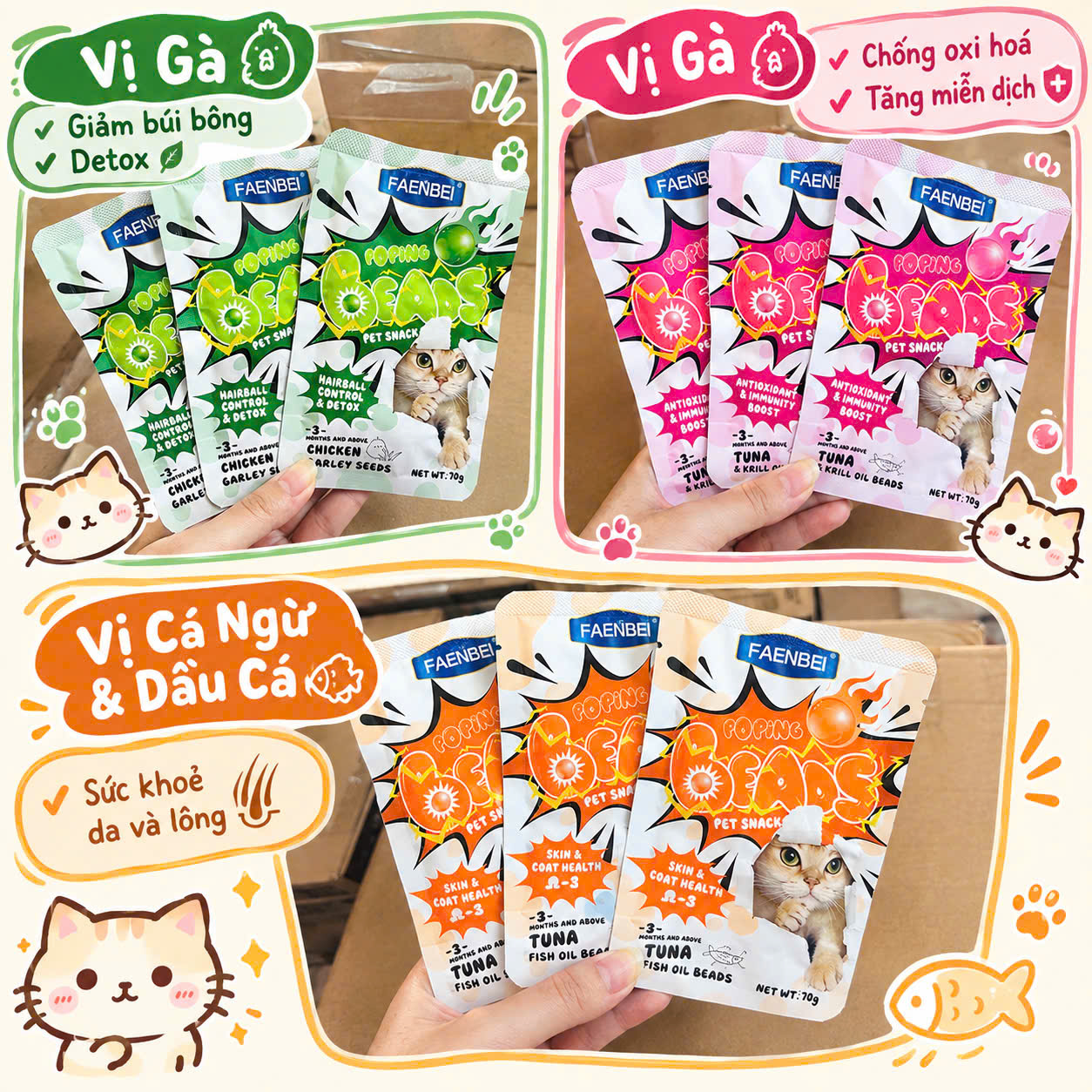 PATE DẠNG NƯỚC FAENBEI DÀNH CHO MÈO TRÊN 3 THÁNG TUỔI