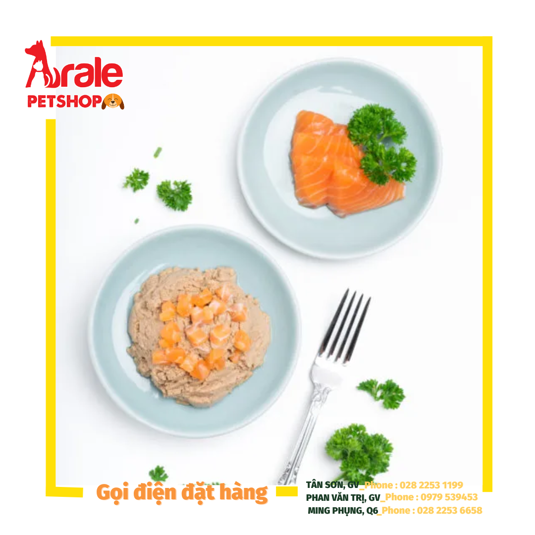 PATE LON KING PET CHO CHÓ MÈO - VỊ CÁ HỒI - LON 380GR