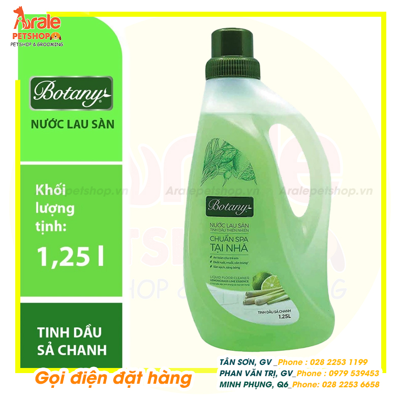 NƯỚC LAU SÀN BOTANY SẢ CHANH 1.25L