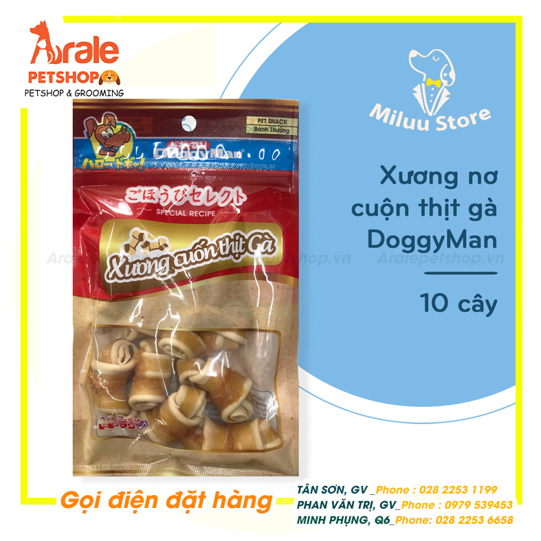 XƯƠNG CUỐN THỊT GÀ DOGGYMAN CHO CHÓ