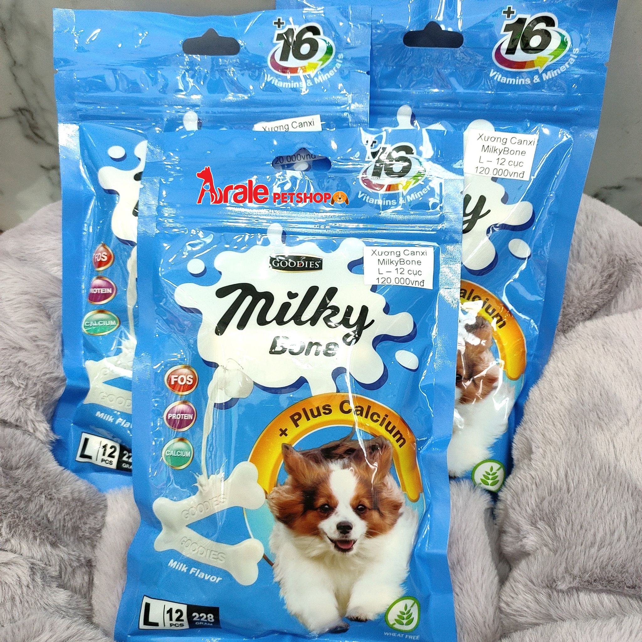 XƯƠNG SỮA  GOODIES MILKYBONE - BỔ SUNG CALXI CHO CHÓ