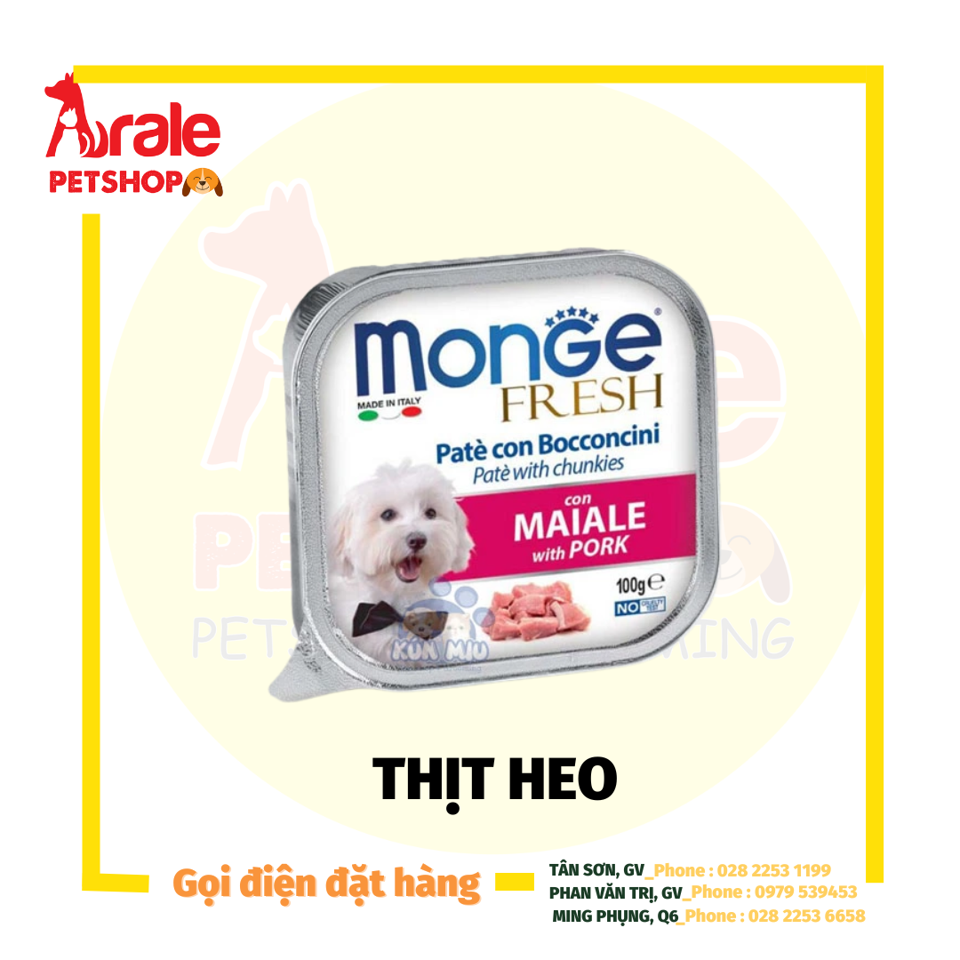 PATE MONGE CHO CHÓ NHIỀU VỊ - SẢN XUẤT 100% TẠI Ý - HỘP 100GR