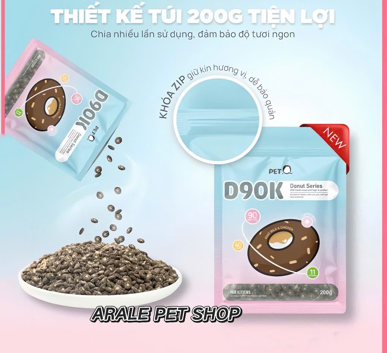 THỨC ĂN HẠT D90K DÀNH CHO MÈO CON