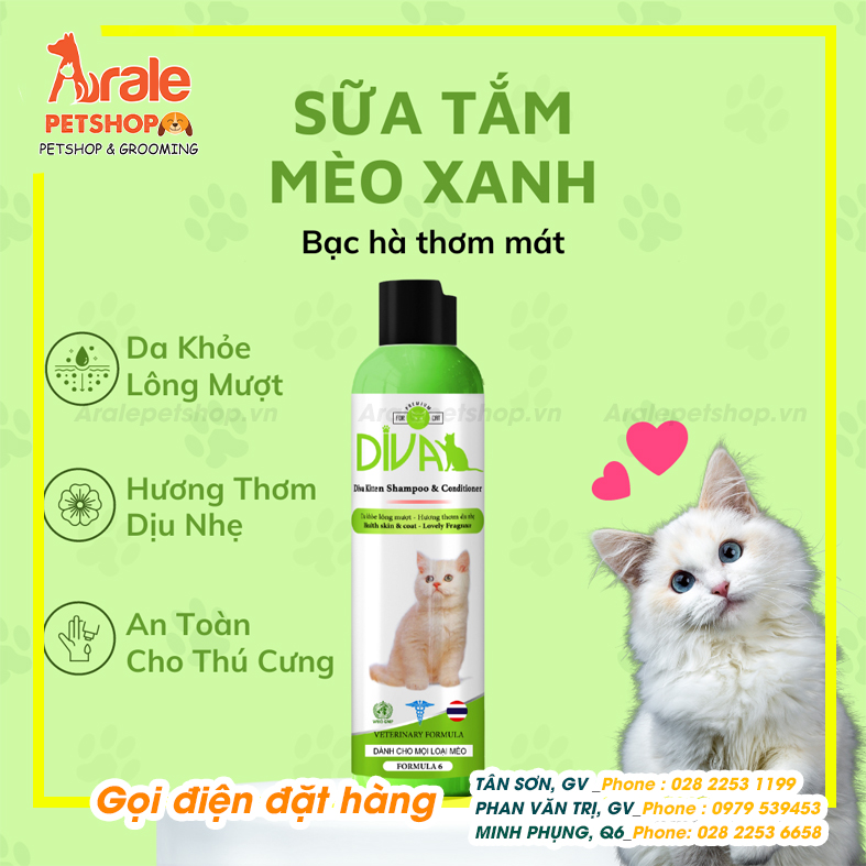 SỮA TẮM DIVA CHO MÈO