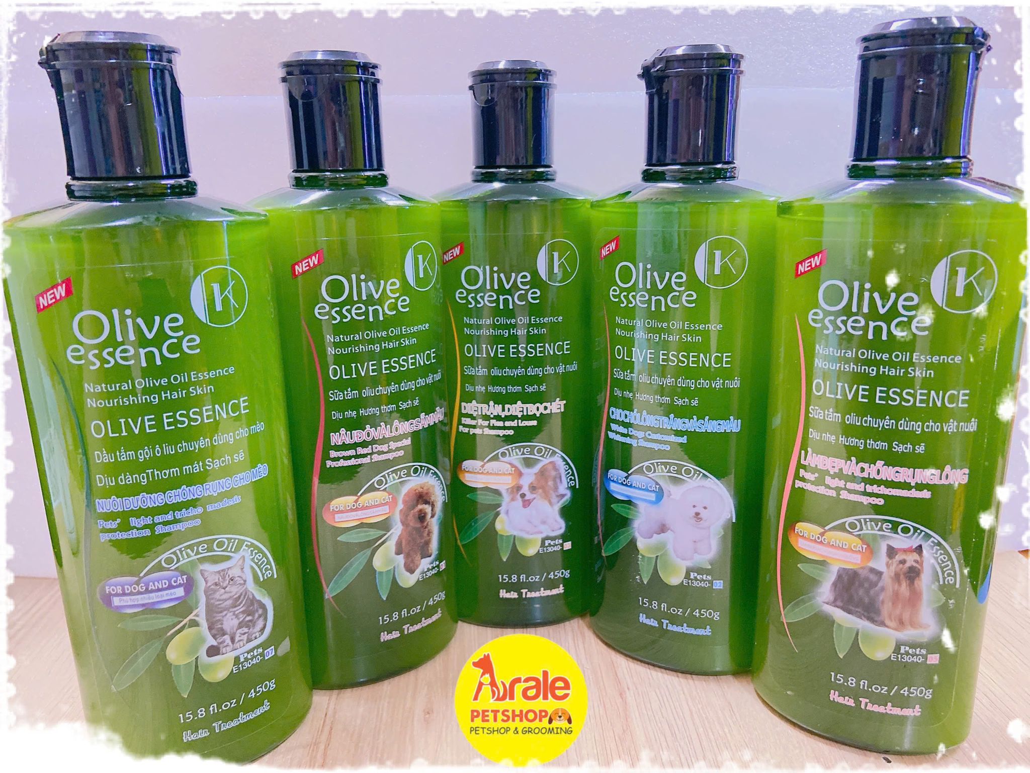 SỮA TẮM OLIVE ESSENCE CHO CHÓ MÈO 450ML