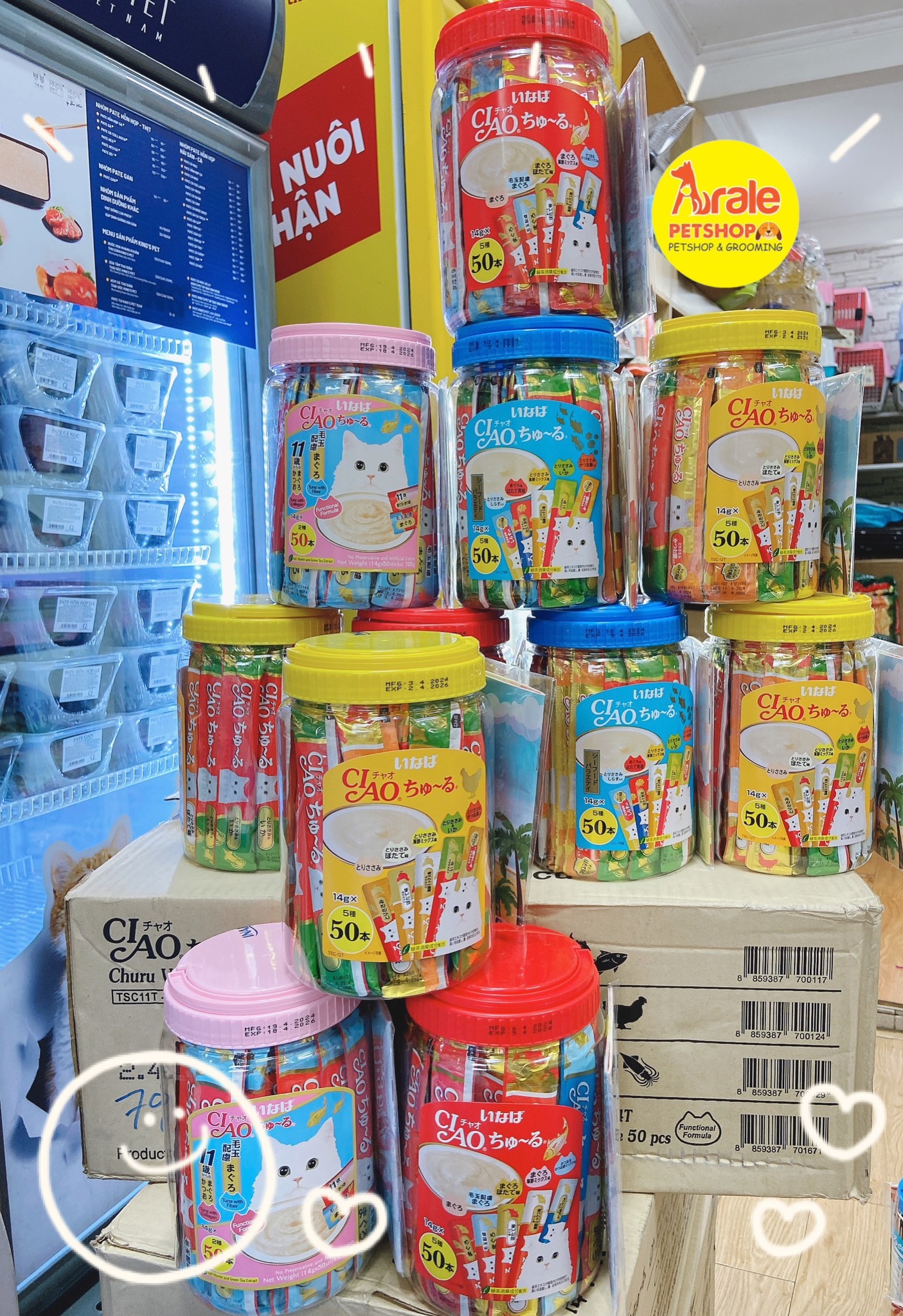 SỐT DINH DƯỠNG CIAO CHO MÈO 50 TUÝP MIX MÙI VỊ