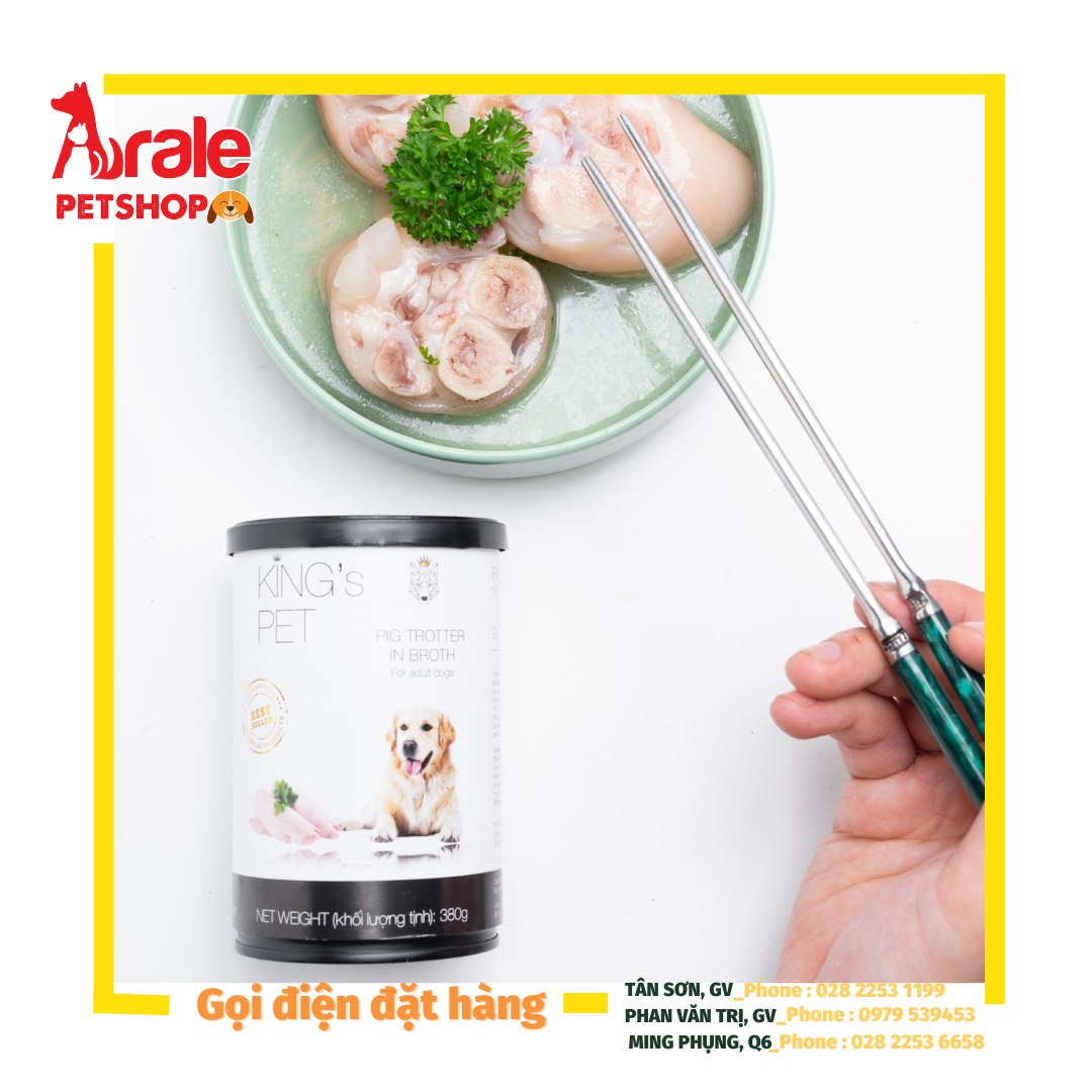 PATE LON KINGS PET HỖN HỢP - VỊ GIÒ HEO (Giò Heo Hầm Nước Dùng) - 380G lon