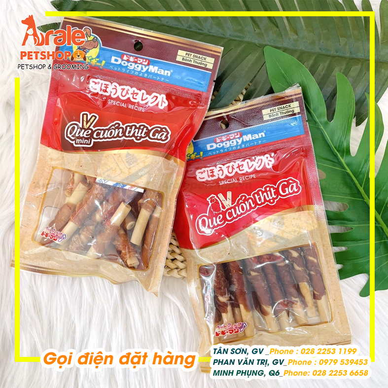 SNACK DOGGYMAN QUE CUỐN THỊT GÀ MINI - 20 CÂY