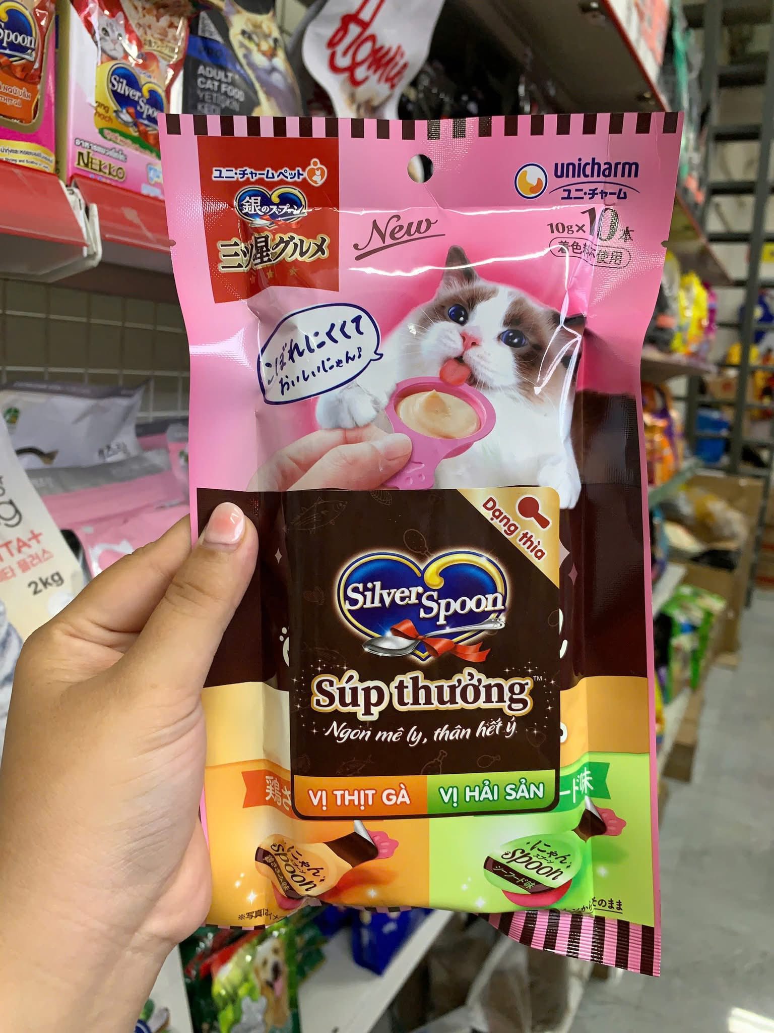 Súp thưởng cho mèo Silver Spoon dạng thìa 4 thìa