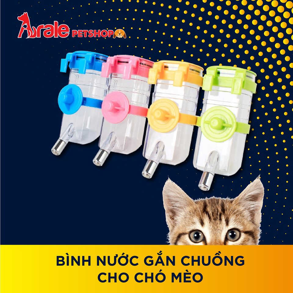 BÌNH NƯỚC GẮN CHUỒNG CHO CHÓ, MÈO