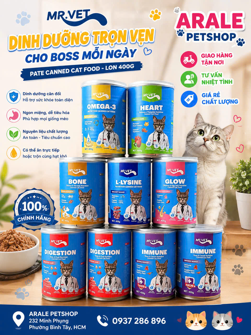 𝐌𝐑 𝐕𝐄𝐓 𝐏𝐀𝐓𝐄 𝐋𝐎𝐍 𝟒𝟎𝟎𝐆 – 𝐁Ữ𝐀 Ă𝐍 𝐍𝐆𝐎𝐍, 𝐃𝐈𝐍𝐇 𝐃ƯỠ𝐍𝐆 𝐂𝐇𝐎 𝐁𝐎𝐒𝐒
