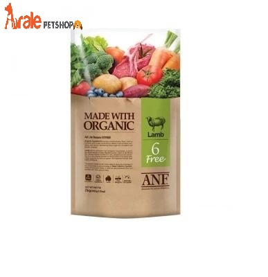 THỨC ĂN HẠT HỮU CƠ ANF - 6FREE CHO CHÓ VỊ THỊT CỪU -GÓI 2KG