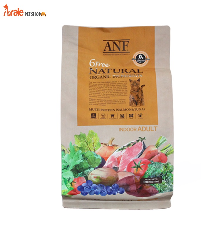 THỨC ĂN HẠT HỮU CƠ ANF - 6FREE CHO MÈO TRƯỞNG THÀNH -GÓI 2KG