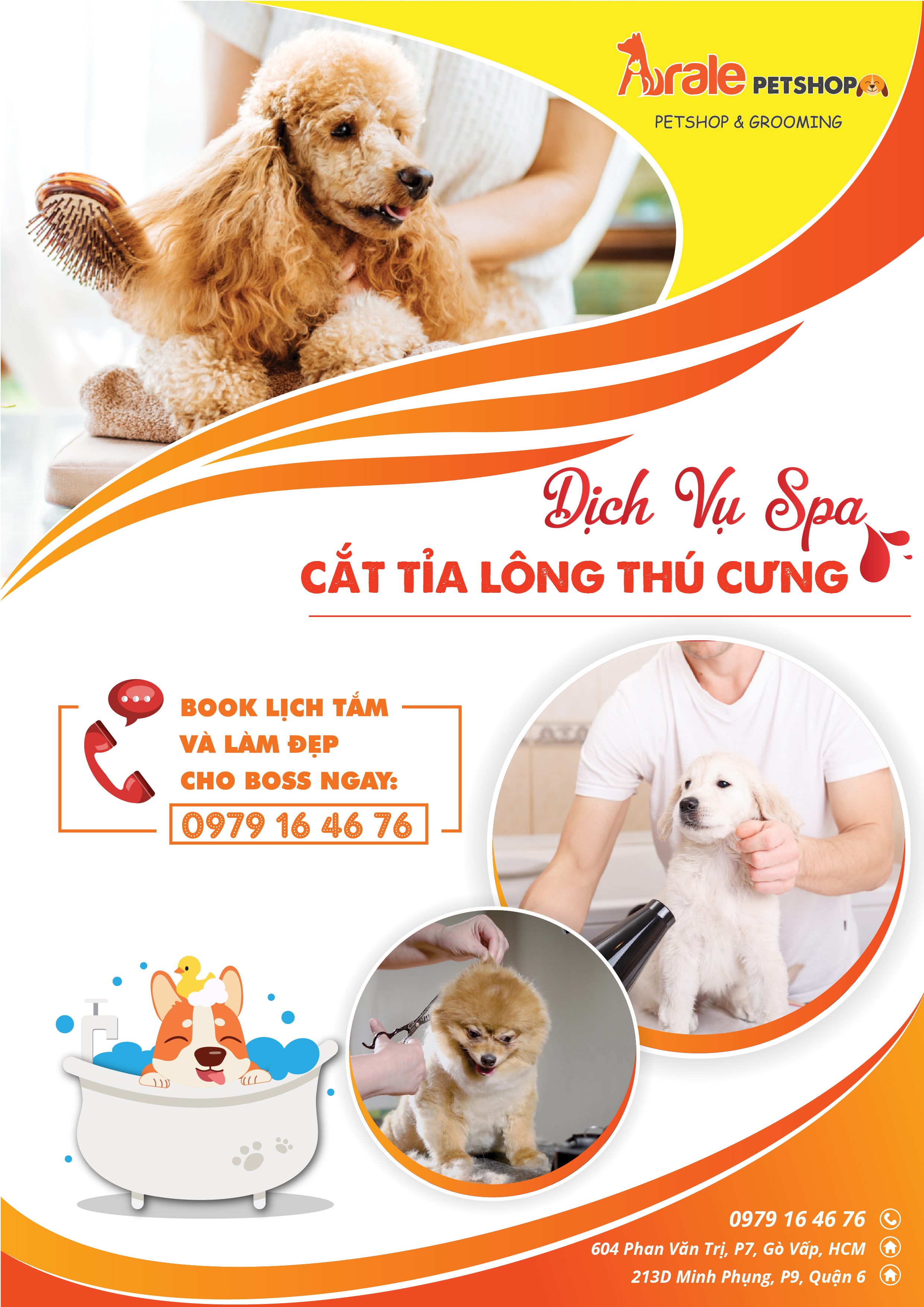 Nơi đáng tin cậy để các Ba Mẹ có thể gửi gắm thành viên đặc biệt của mình cho ARALE PET GROOMING cắt tỉa lông, vệ sinh tai, chân,...cho các bé.