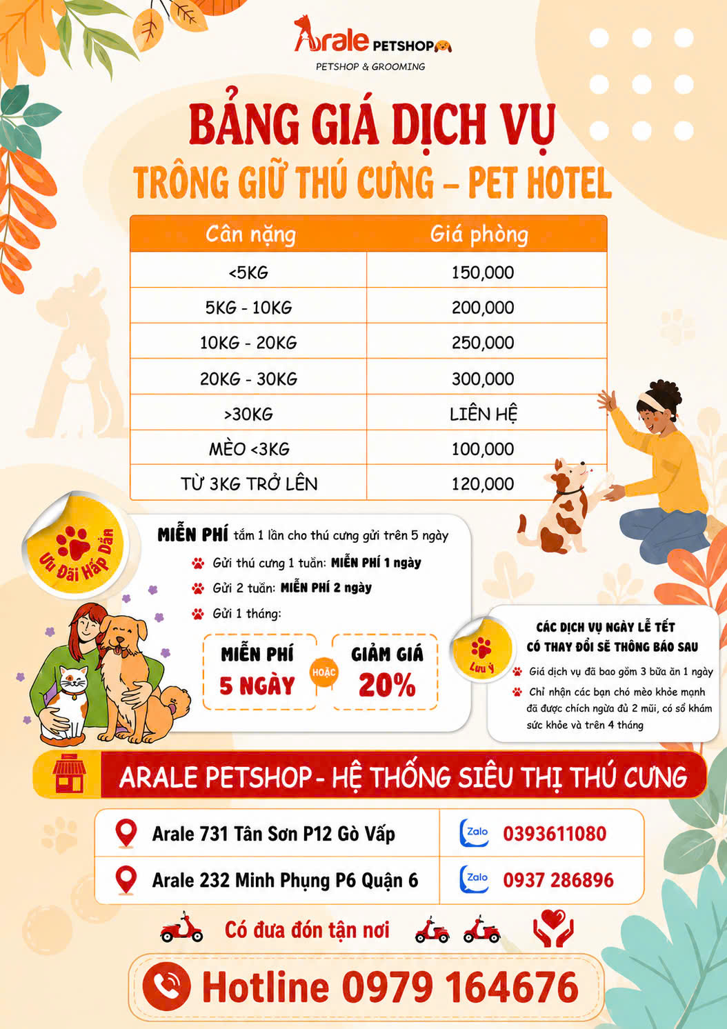 KHÁCH SẠN CHO THÚ CƯNG CHÓ & MÈO