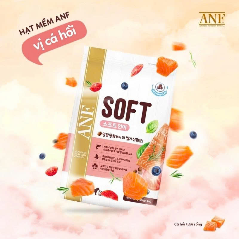 THỨC ĂN HẠT MỀM ANF SOFT VỊ CÁ HỒI DÀNH CHO CHÓ MỌI LỨA TUỔI