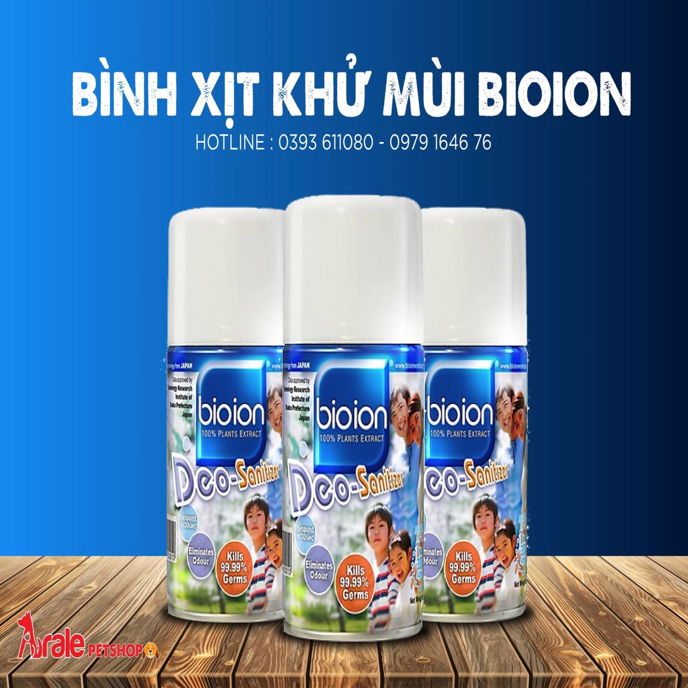 BÌNH XỊT KHỬ MÙI BIOION 250ml