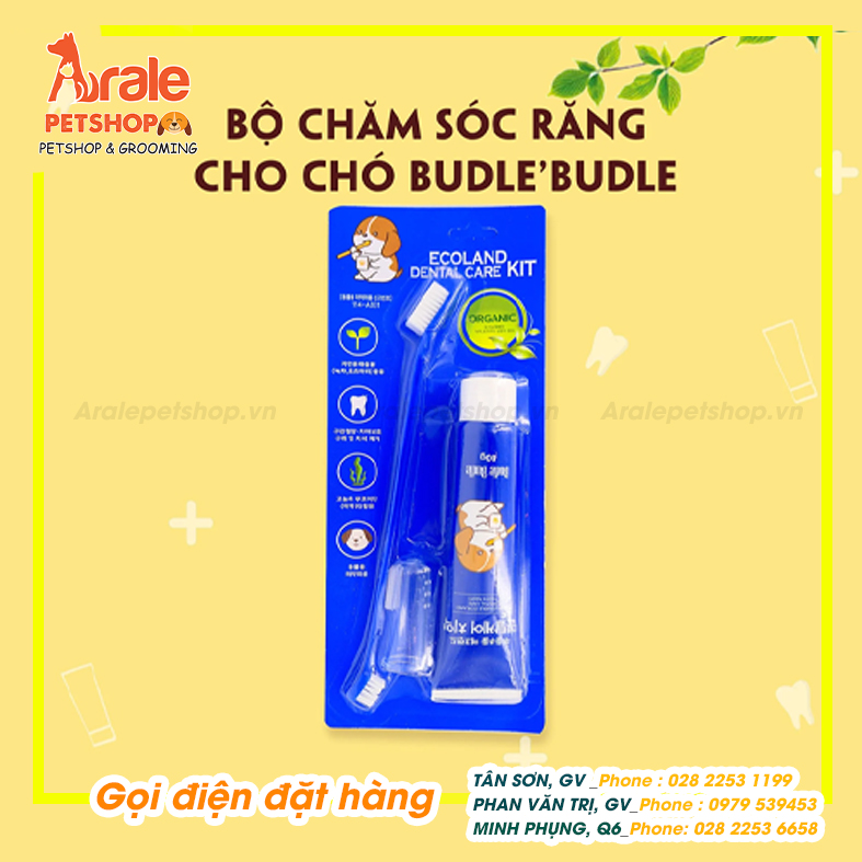 BỘ CHĂM SÓC RĂNG MIỆNG BUDLE BUDLE CHO CHÓ