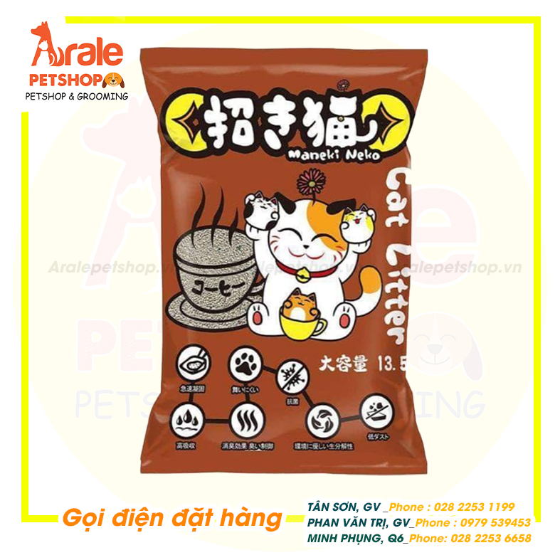 CÁT VỆ SINH MANEKI NEKO CHO MÈO - GÓI 5L