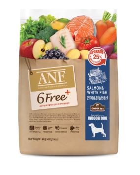 ANF 6FREE PLUS - THỨC ĂN HỮU CƠ CHO CHÓ VỊ CÁ HỒI & CÁ TRẮNG 1KG6