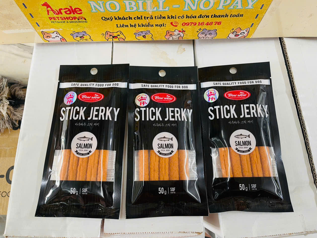 CÁ HỒI QUE BOWWOW DÀNH CHO CHÓ 50G
