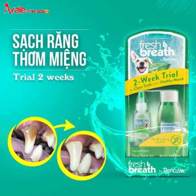 BỘ MINI KIT VỆ SINH RĂNG MIỆNG CHO CHÓ TROPICLEAN