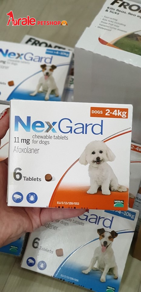 NEXGARD  TRỊ GHẺ,VIÊM DA,VE RẬN ( CHÓ 2-4KG)