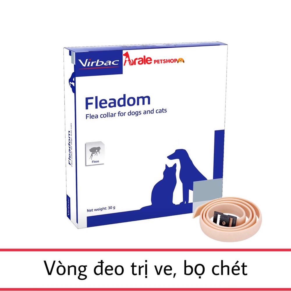 VÒNG CỔ TRỊ BỌ CHÉT FLEADOM CHO CHÓ MÈO