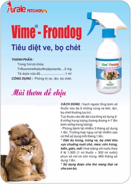 THUỐC XỊT VE BỌ CHÉT VIME- FRONDOG - 250ML