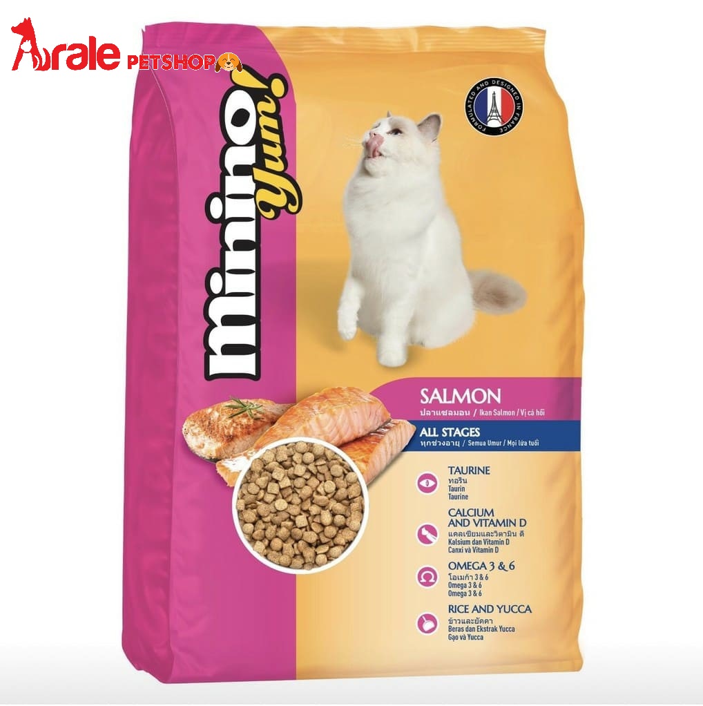 THỨC ĂN HẠT MININO YUM CHO MÈO - VỊ CÁ HỒI