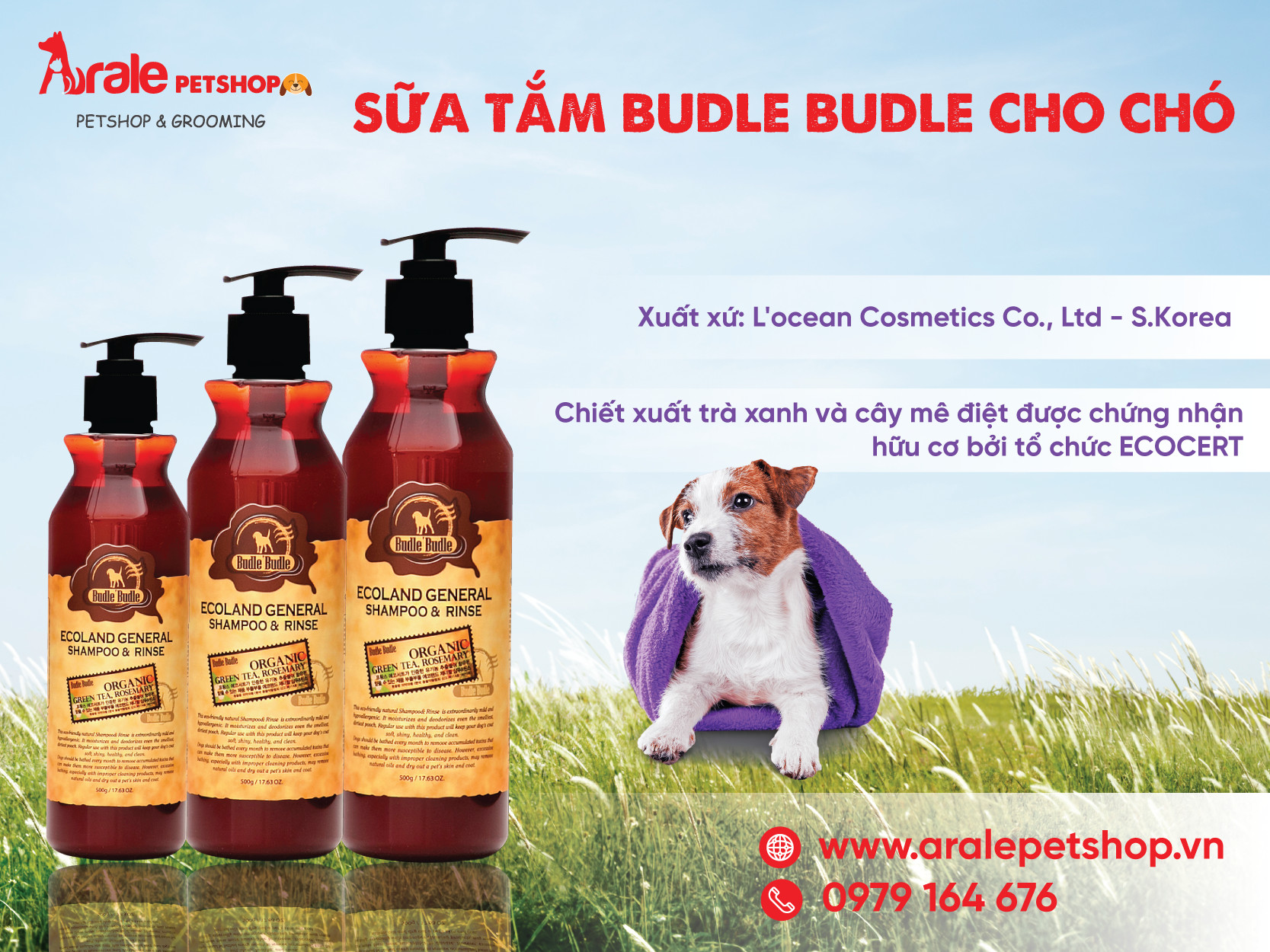 SỮA TẮM  BUDLE BUDLE CHO CHÓ