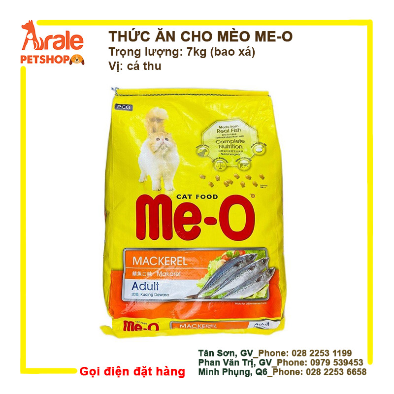 THỨC ĂN HẠT ME-O VỊ CÁ THU BAO XÁ 7KG