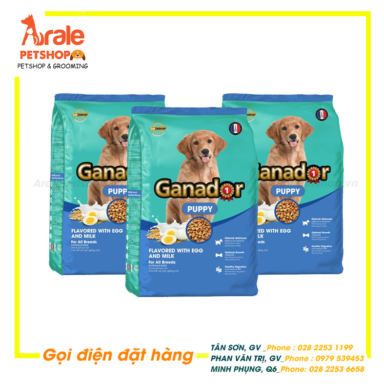 THỨC ĂN HẠT CHO CHÓ CON GANADOR PUPPY-  VỊ TRỨNG & SỮA