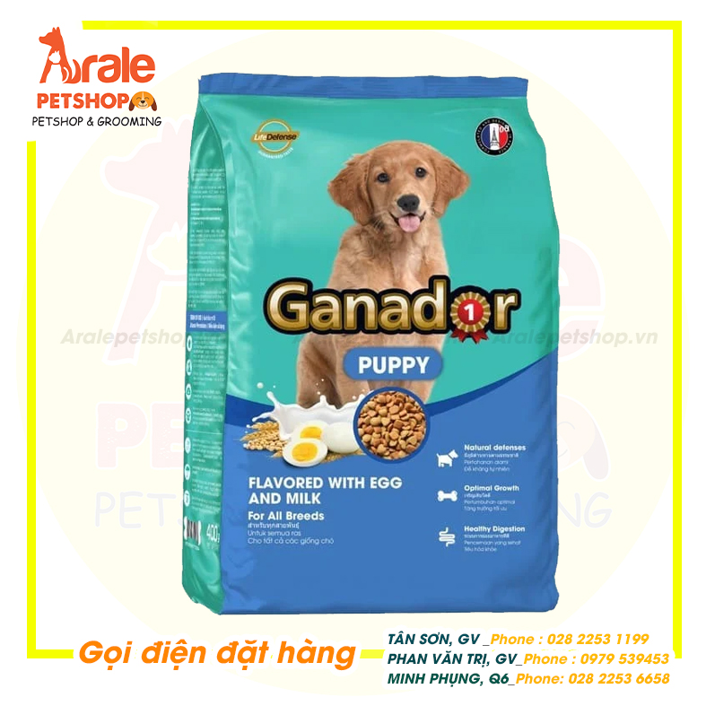 THỨC ĂN HẠT CHO CHÓ CON GANADOR PUPPY-  VỊ TRỨNG & SỮA