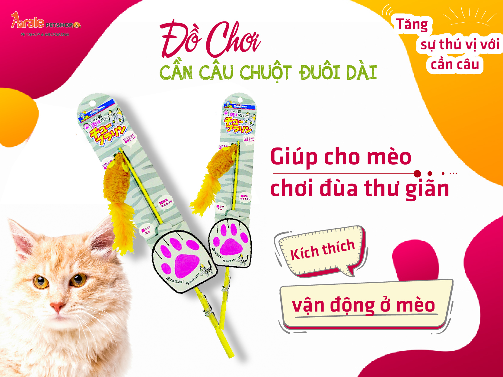 ĐỒ CHƠI CẦN CÂU CHUỘT ĐUÔI DÀI