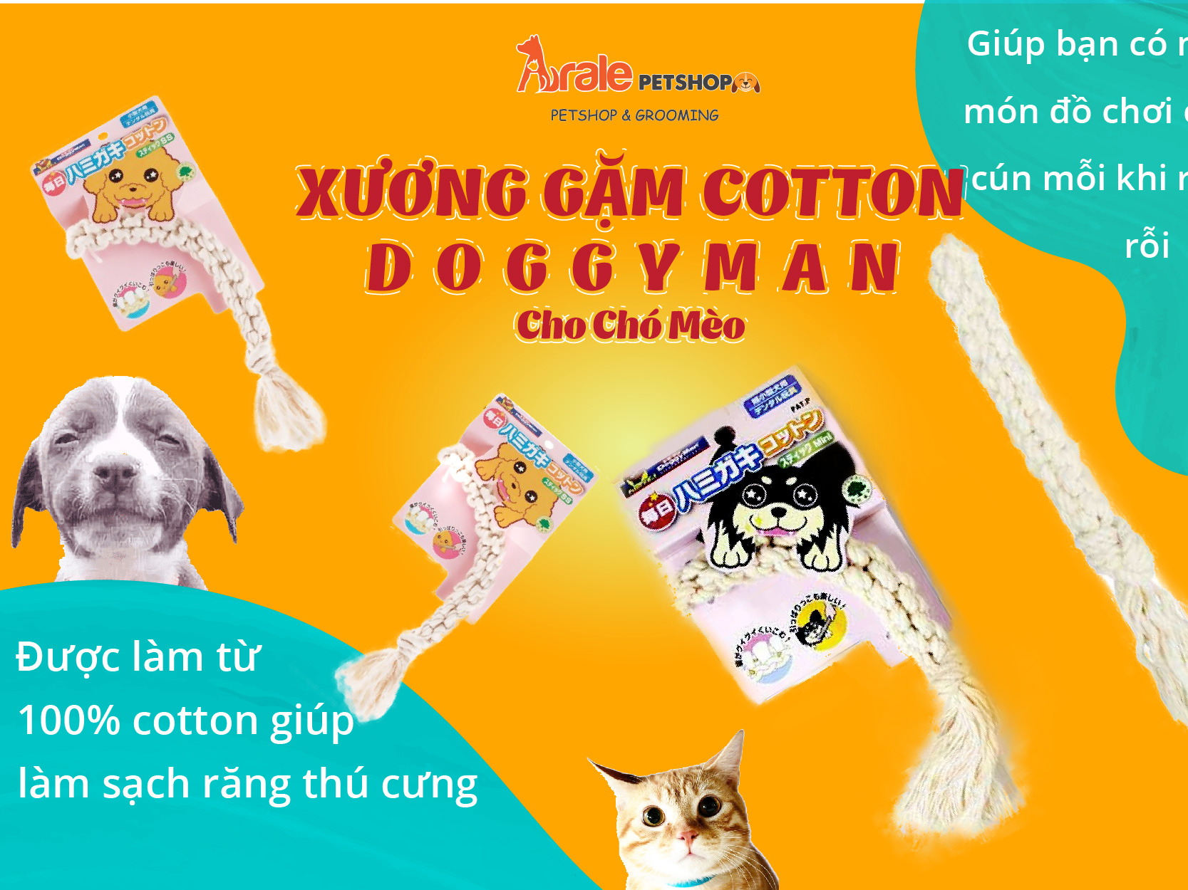QUE COTTON DOGGYMAN CHO CHÓ MÈO