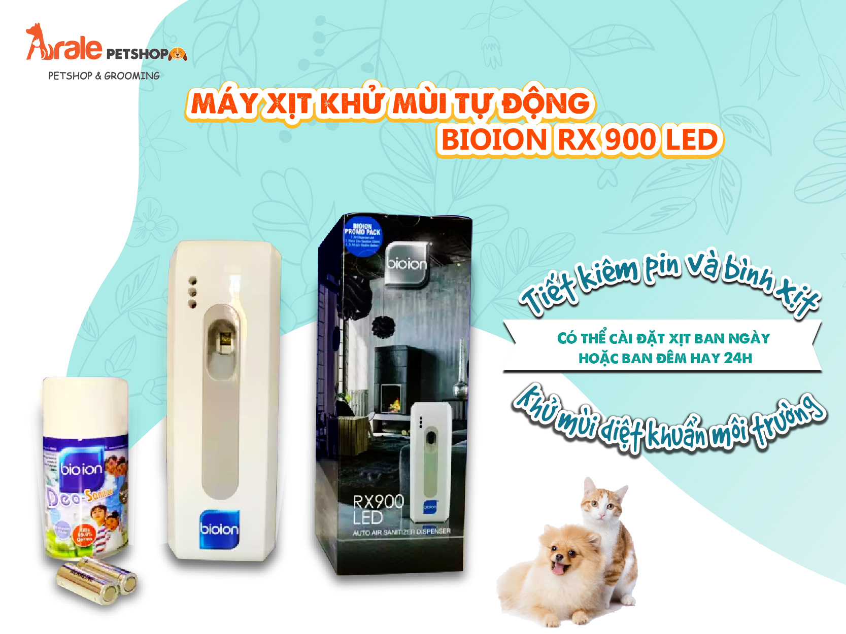 MÁY XỊT KHỬ MÙI TỰ ĐỘNG BIOION RX 900 LED