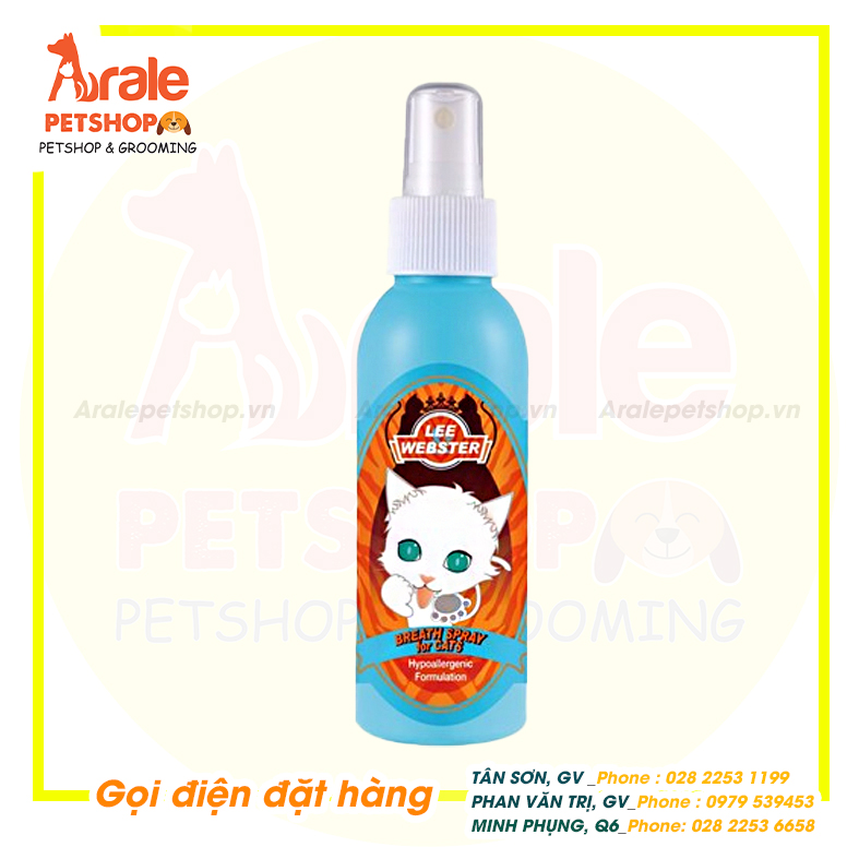 XỊT VỆ SINH RĂNG MIỆNG CHO MÈO LEE&WEBSTER - 130ML