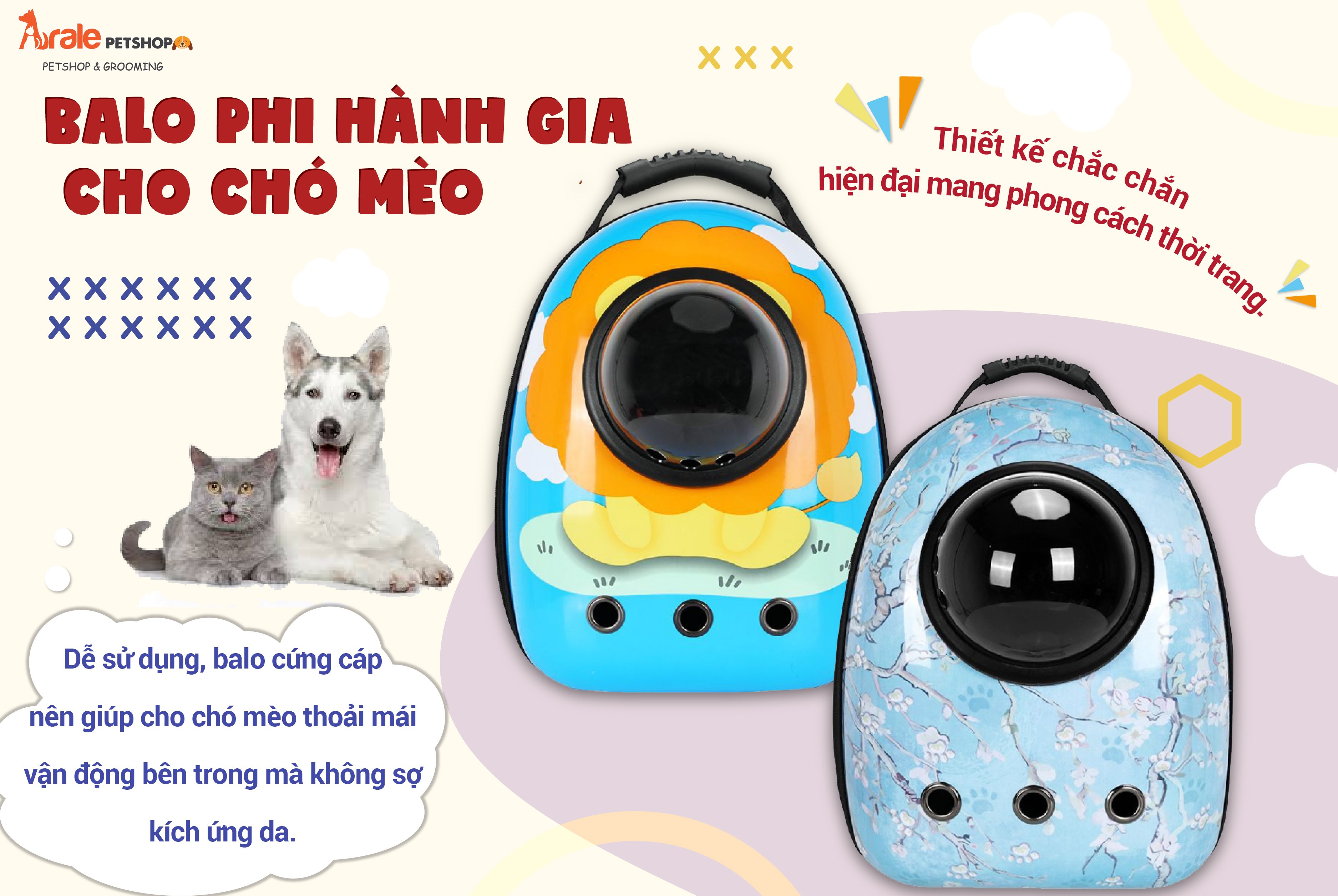 BALO PHI HÀNH GIA CHO CHÓ MÈO