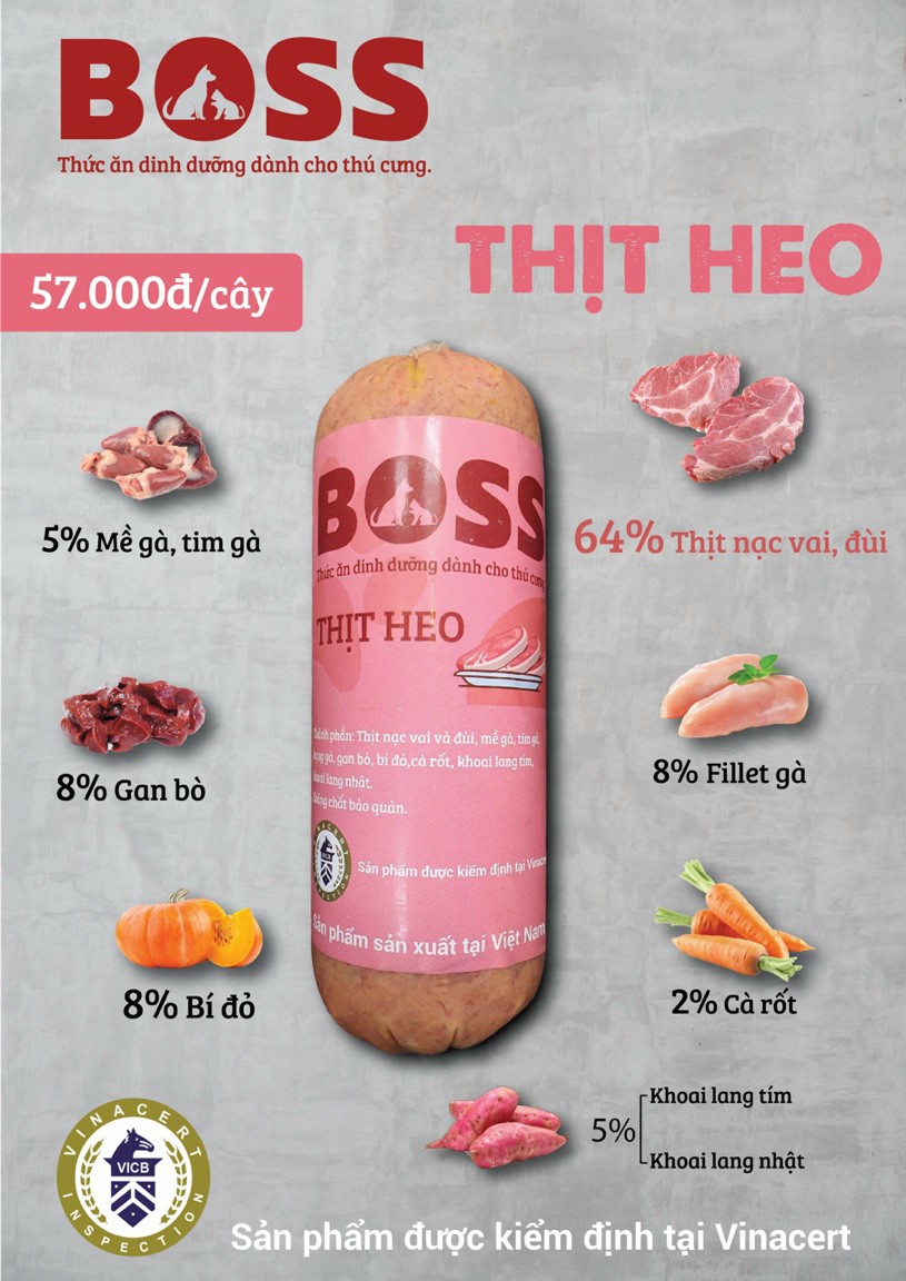 THỨC ĂN TƯƠI - THỊT XAY (RAW FOOD) THE BOSS CHO CHÓ MÈO