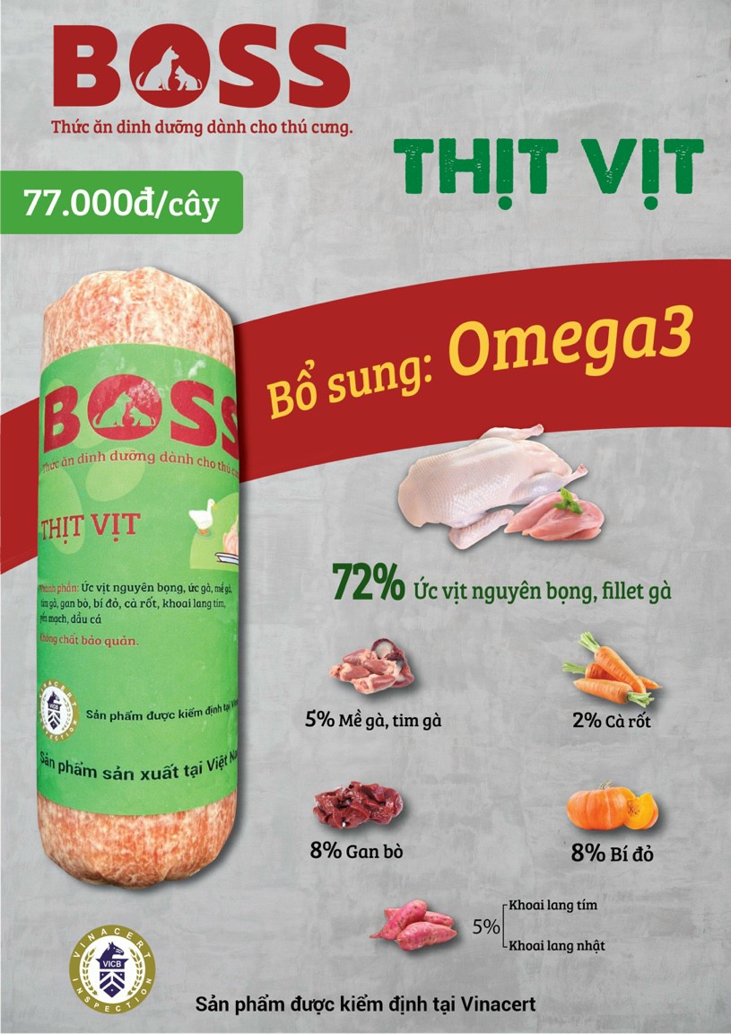 THỨC ĂN TƯƠI - THỊT XAY (RAW FOOD) THE BOSS CHO CHÓ MÈO