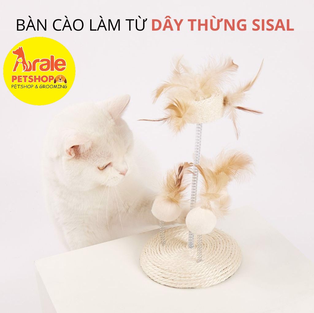 BÀN CÀO MÓNG SISAL KẾT HỢP CÂY LÔNG VŨ FOFOS